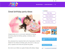 Tablet Screenshot of clubpartyideas.net